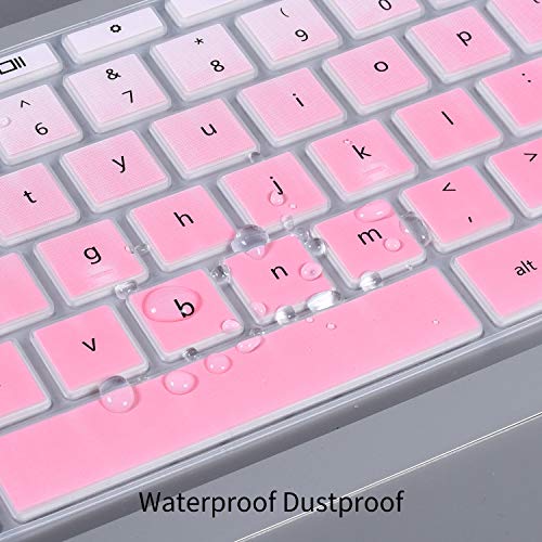 Keyboard Cover For Hp X360 14A Chromebook 14", Hp Chromebook 14A-Na/Ca 14A-Na1043Cl 14A-Na0226Nr 14A-Na0031Wm, Hp Chromebook 14-Db/Ca/Ak Series 14-Ca064Dx, Hp Chromebook 14 G2 G3 G4 G5, Ombre Pink #TOP4