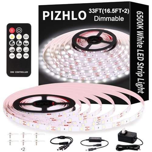 33 pies Tira de luces LED blanca con control remoto miniatura 2