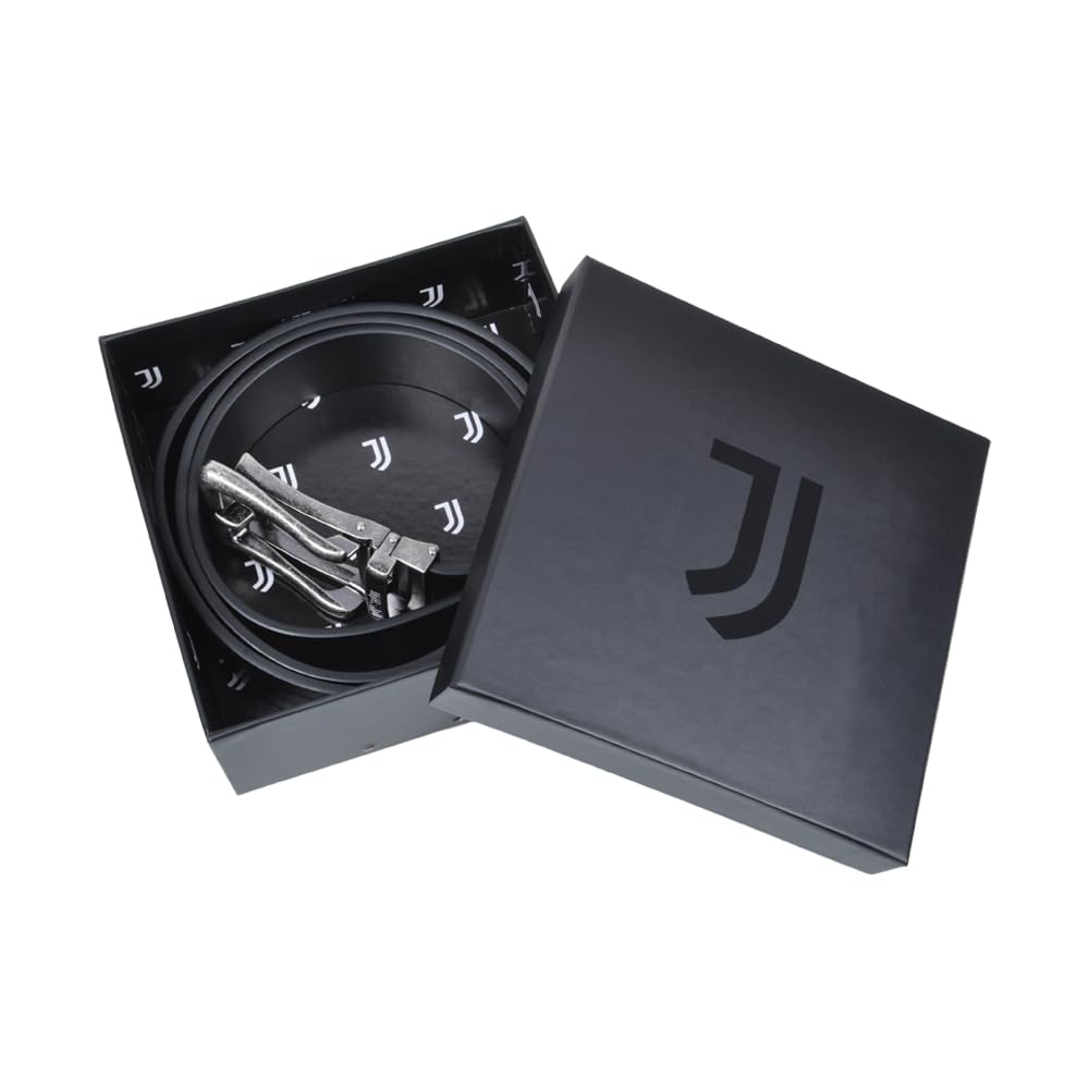 Juventus 100% SKÓRY SKÓRY SPORTOWY PASEK W 100% BOX, Czarny, S-M