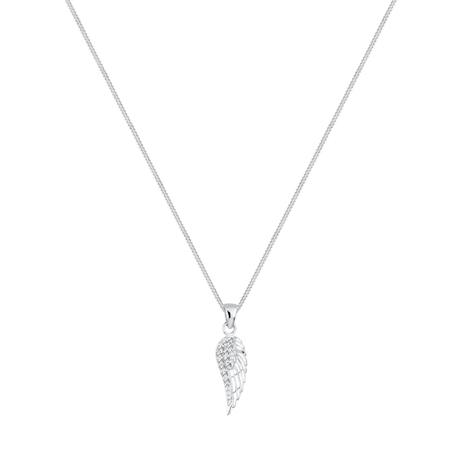 Elli Damen-Kette mit Anhänger Flügel 925 Sterling Silber Kristall Brillantschliff 0111462713_45