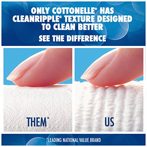 Image of Cottonelle CleanCare Family Roll Toilet Paper (Pack of 36 Rolls), Bath Tissue, Ultra Soft Toilet Paper Rolls with Clean Ripple Texture, Sewer and Septic Safe