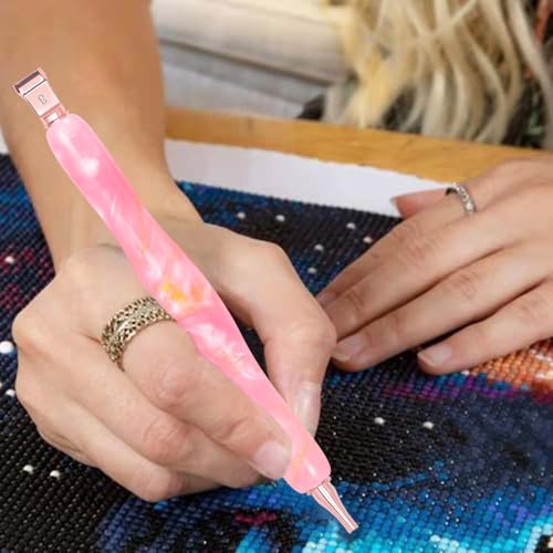 Image of Praise V Do Diamond Painting Art Drill Bead Dot Pick Pen Kit with Screw Stainless Steel Rose Metal Tips Nib Placer Roller Tool Accessories Ergonomic Stylus for 5D Diamond Paint Nail Art PinkWhiteGold