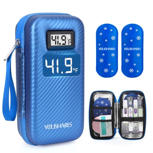 Image of YOUSHARES Cooler Travel Case for Zepbound & Mounjaro Pens, Holds 4 Pens