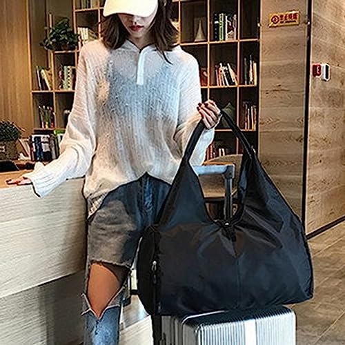 Image of BANQLYN Women Nylon Dry Wet Depart Sport Multifunction Fitness Training Yoga Duffle with Shoe Compartment Fitness Duffles Bag (Black)