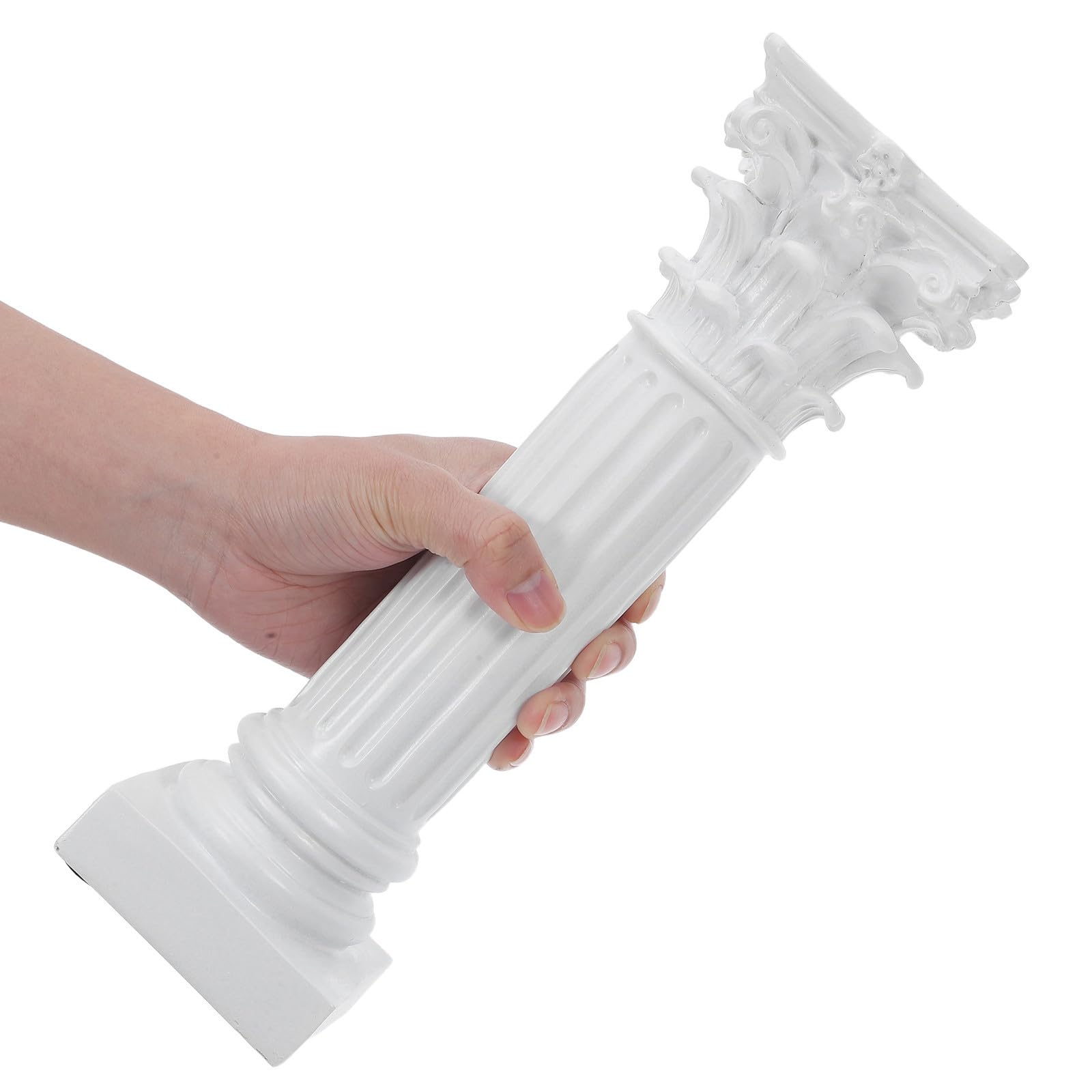 Gadpiparty Weiße Römische Säule aus Kunstharz mit Klassischer Eleganz Vielseitig Einsetzbar als Hochzeitssäulendekoration und Fotorequisite für Stilvolle Feierlichkeiten
