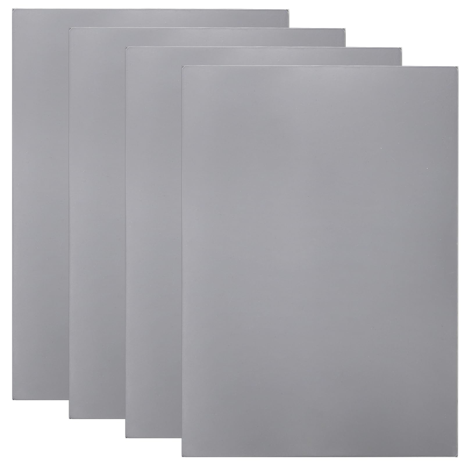 Tlence Gummi-Stempelbögen, 2,3 mm, A4-Größe, weiche Gummimatten, hellgraue Gummi-Pads für Graviermaschinen-Schneider, Laser-Gummi-Schnitzblöcke, Material zur Herstellung individueller Stempel, 4 Stück