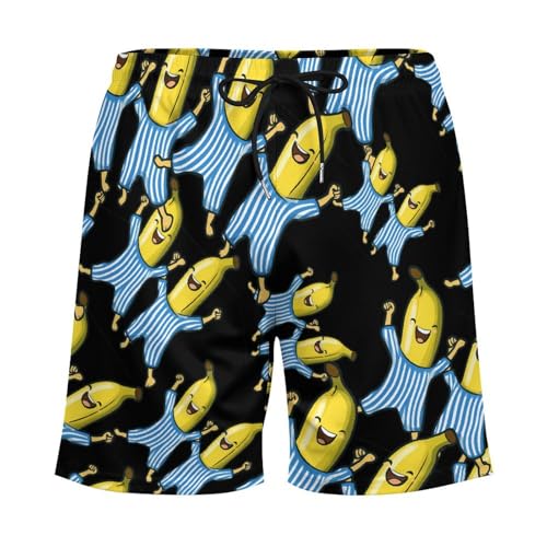 Funny Bananas in Pajamas Mens Swim Trunks with Quick-Drying Lining Beach Shorts for Outdoor Sports3