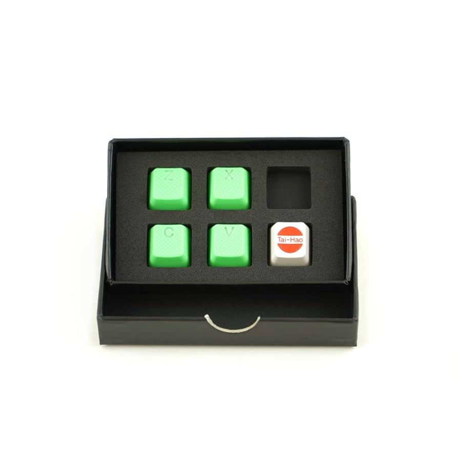 Taiki A-tyan 無線KeyballBLE Amazon.com: Tai-Hao Rubber Gaming Keycaps ZXCV - Neon Green