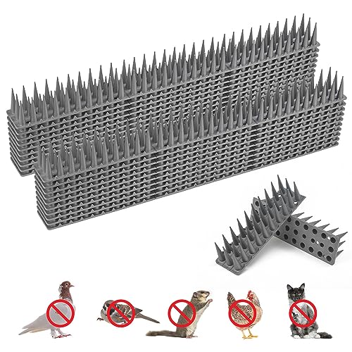 HAOMEEDUO 20 Picchi per Piccioni in Plastica 8.6M Punte per la Difesa dei Piccioni Dissuasori per Piccioni Dissuasoro Anti Piccioni per Balcone Terrazza Finestra Esterno (Grigio)