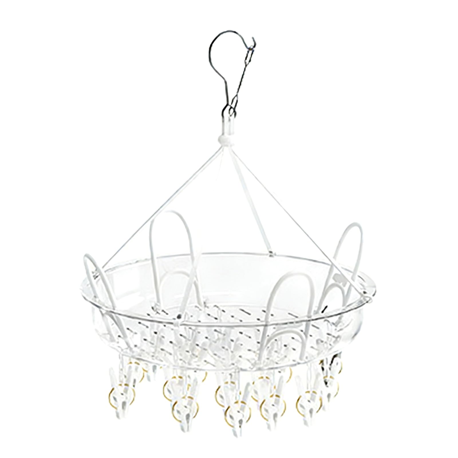 HDOYTXXM Garment Hanging Rack with 18/24 / 12 Strong Clip for Tiny Balconies and Apartments Underwear Hanging Rack