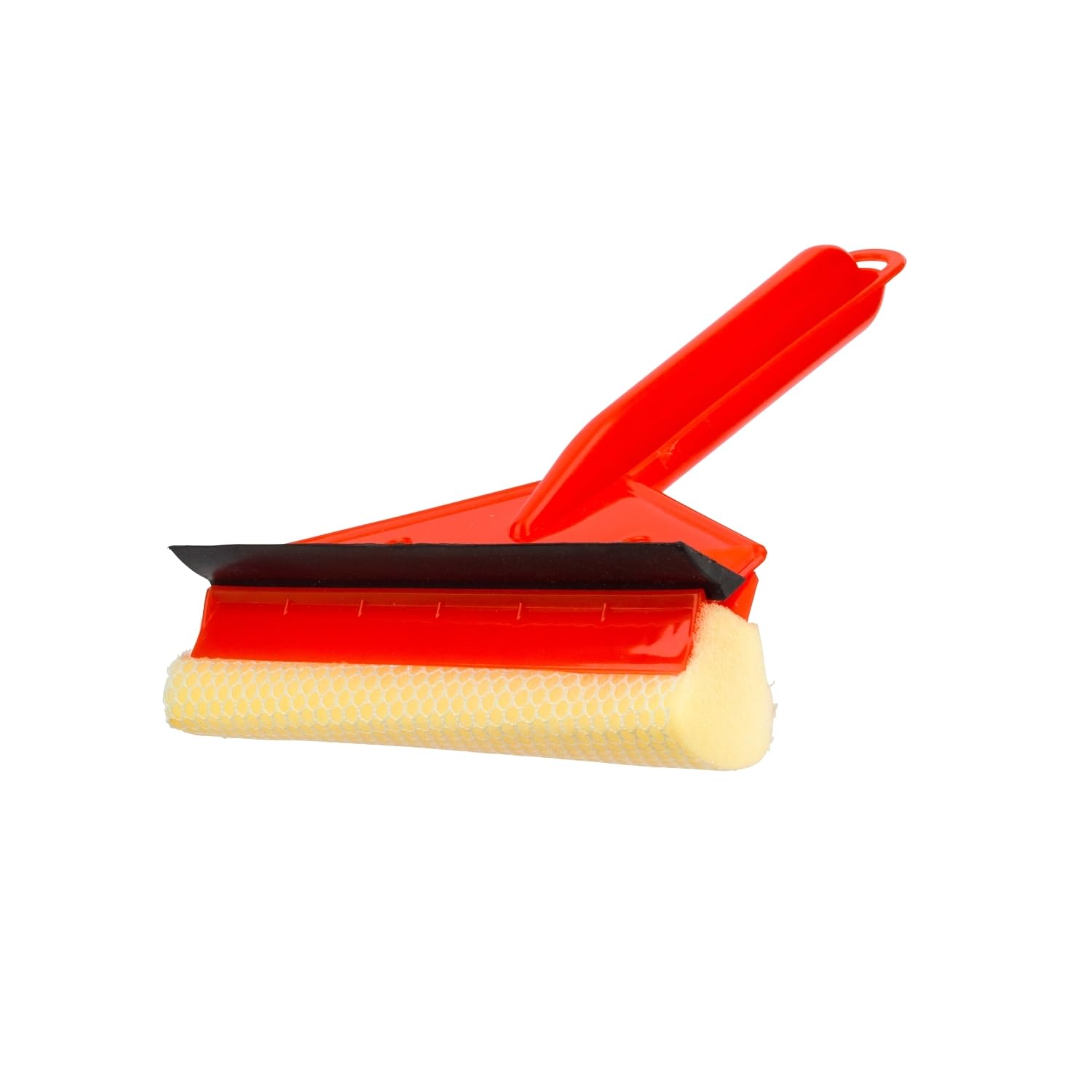 Homeshopa.com Red Homeshopa 1Pk 2 In 1 Double Sided Window Cleaning Squeegee With Rubber Blade & Foam Sponge, Compact Glass Window Wiper, Multipurpose Cleaning Tool, Scrubber For Car, Home, Glass, Shower Doors