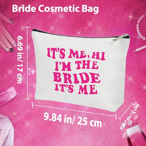Bride Gifts Makeup Bag TS Singer Inspired Gift TS Fans Merch Music Lover Gift for Bride Cosmetic Canvas Bag Honeymoon Travel Organizer Zipper Pouch for Engaged Wedding Bridal Shower Gifts2