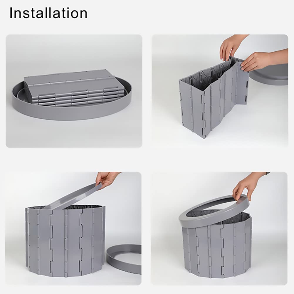Inodoro Portátil Plegable para Camping, WC Camping Plegable, Asiento De Inodoro con Orinal De Viaje Plegable, Inodoro De Coche Inodoro De Viaje para Acampar Senderismo Viajes Largos Viajes