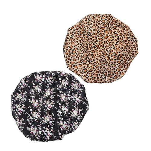 Beaupretty 2 Piezas Gorro De Ducha Sombreros De Noche Femeninos De Doble Capa Gorro De Dormir Mujer Sombrero De Noche Duradero Sombrero De Ducha Duradero Gorro De Pelo De Mujer Señoras Satín