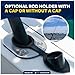 Five Oceans Stainless Steel Flush-Mount Fishing Rod Holder, 15-Degree Top Flange, PVC Tube with Flip-Up Cap and Gasket, Open End Base, Pack of 2 - FO4496-M2