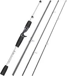 Sougayilang Travel Fishing Rods, 4 Piece Fishing Rod, Casting/Spinning Rod, Fiber Glass Quality Fishing Pole