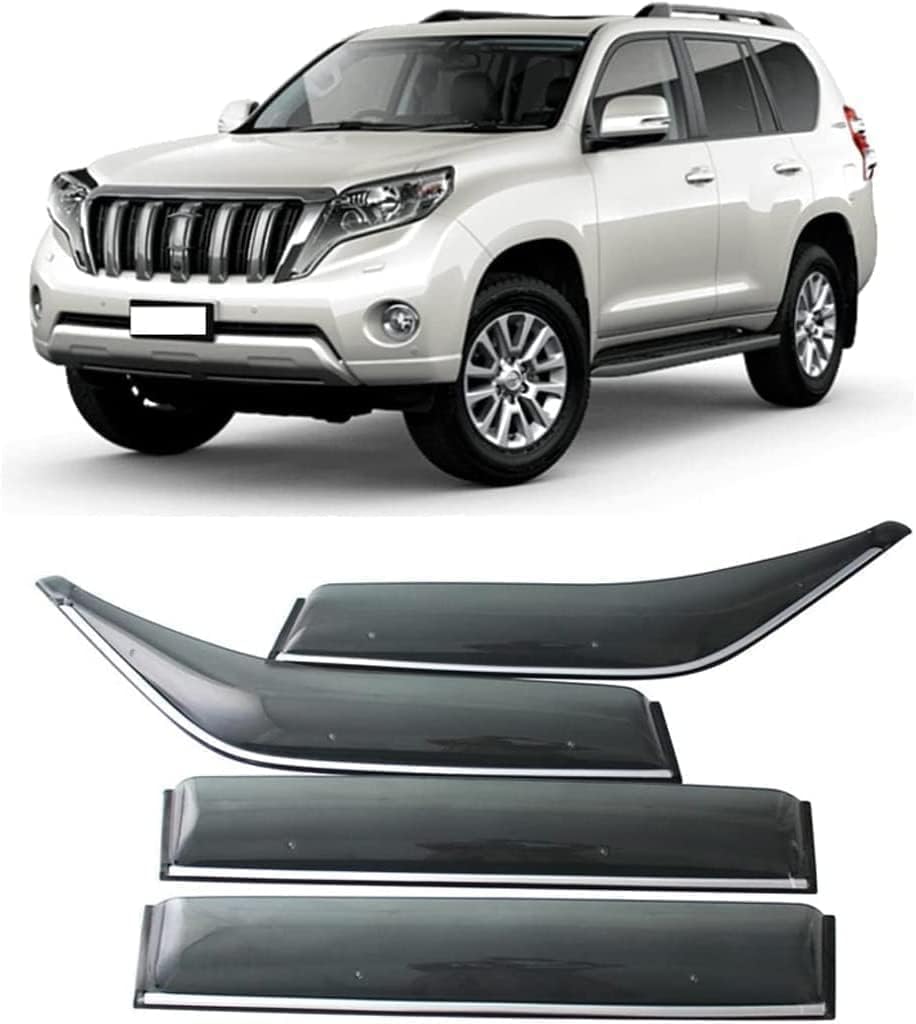 PANXUC Car Wind Deflectors for Land Cruiser Prado 150 Fj150 2010-2020, Side Window Wind Rain Deflector Window Visor Sun Rain Guard Smoke Guards