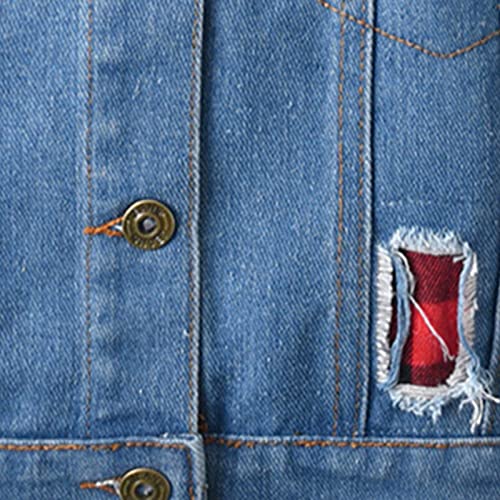 Betadog Kids Denim Jacket, Long Sleeve Jean Jacket, Boys' & Girls' Outerwear Jackets, 1-8 Year Old Toddler Girl Clothes4