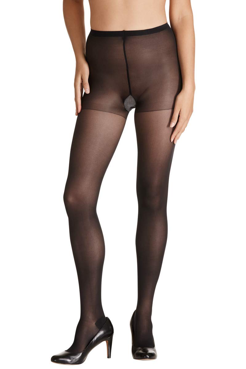 Women & Girls Nylon Superthin Transparent Suspender Pantyhose Stockings (Pack of 2) Small to Large 26 to 32 W