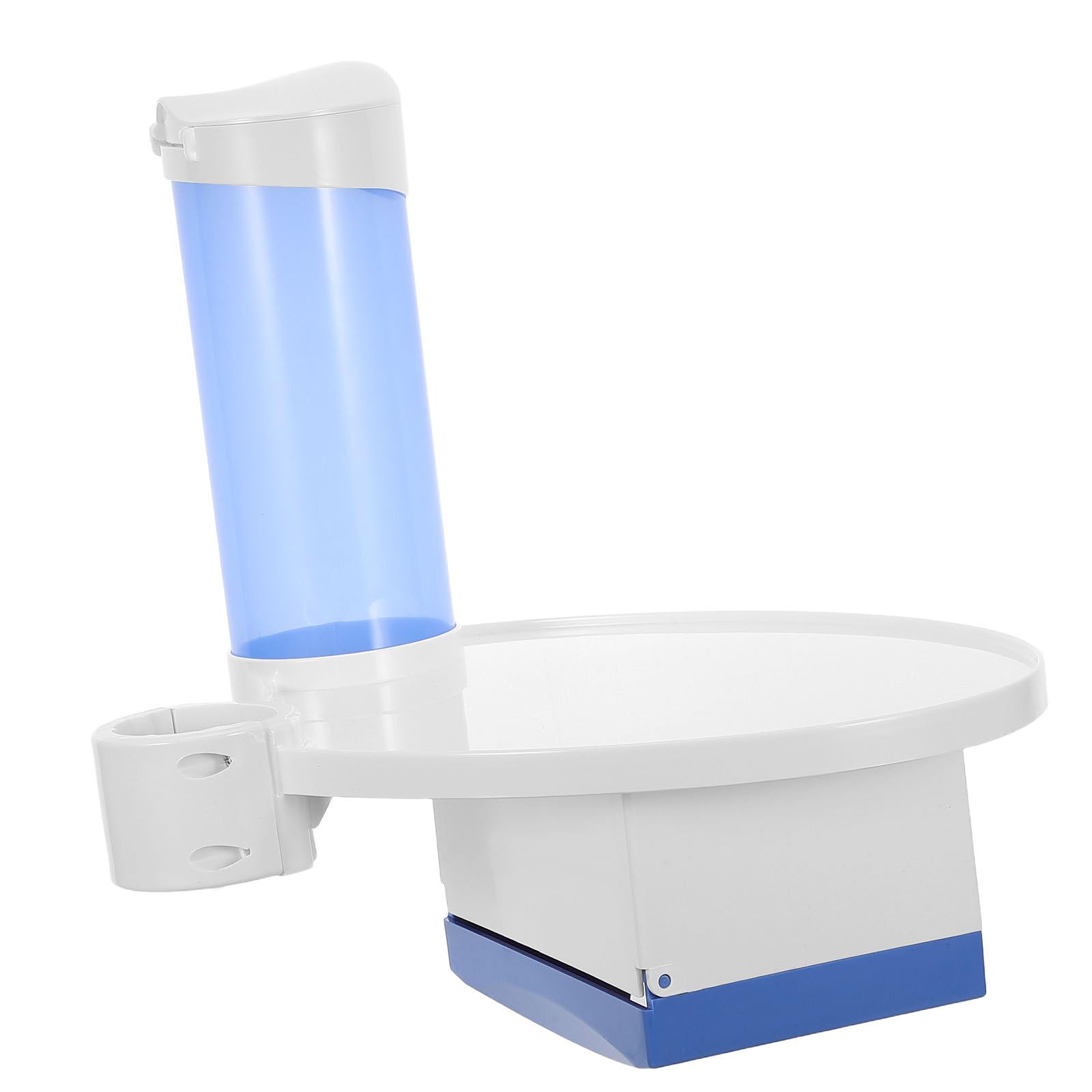Zerodeko Porte-gobelet pour fauteuil dentaire - Plateau buccal dentaire avec boîte à mouchoirs - Porte-gobelet bleu - Organisateur de matériel pour salle de soins