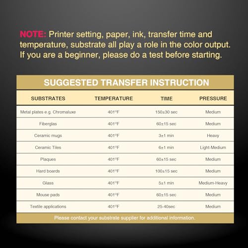 a-sub sublimation paper 85x11 inch 110 sheets only compatible with sublimation printer and sublimation ink 125g