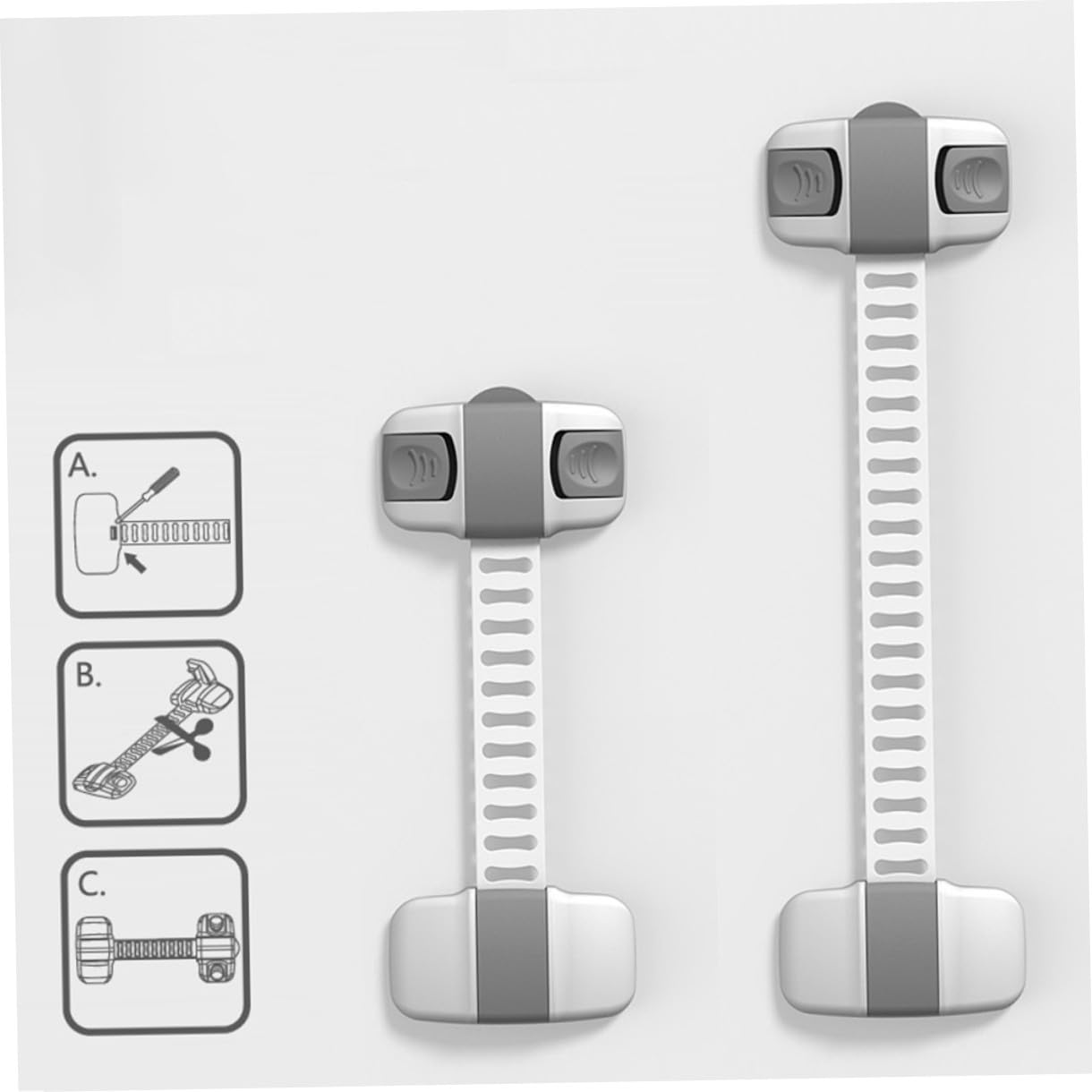 ERINGOGO Cerradura Protectora Multifunción 8 Unidades para Armarios y Cajones de Plástico Abs Seguridad para Bebés y Niños Pequeños Fácil para Adultos