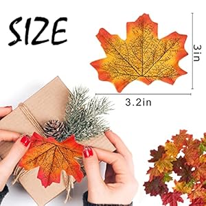 Fake Fall Maple Leaves, 300PCS Artificial Fall Leaves Faux Autumn Leaves for Wedding Party Thanksgiving Table Crafts Decorations and Fall Decor Fake Fall Maple Leaves 300PCS Artificial Fall Leaves Faux Autumn Leaves for Wedding Party Thanksgiving Table Crafts Decorations and Fall Decor