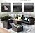GREZJXC 7 Pieces Outdoor Patio Furniture Set Wicker Sectional Sofa with Cushions & Tea Table Patio Rattan Conversation Chair Sofa Set Black