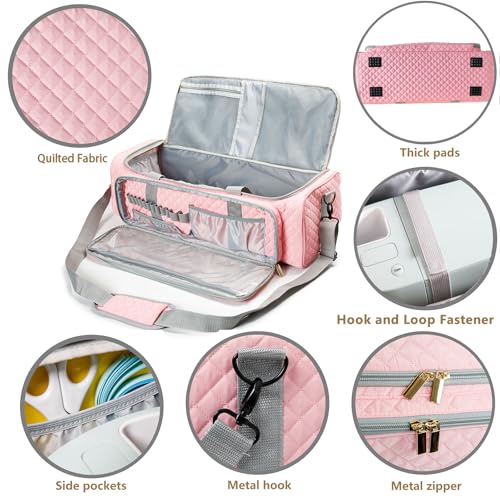 Image of Carrying Case for Cricutt Maker 4, Cricutt Explore Air 2, Cricutt Maker 3, Cricutt Explore 3, Cutting Machine, Storage Bag with Pockets for Cricutt Accessories and Suppliers
