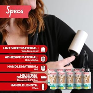 XFasten Lint Rollers for Pet Hair Extra Sticky (900 Sheets/10 Refills/2 Upgrade Handles) Heavy Duty Lint Roller for Pet Hair Clothes Portable Lint Remover Brush Pet Hair Remover for Dog Cat Furniture