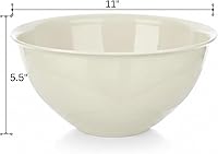 Tribello 5-Quart Large Plastic Mixing Bowl - BPA-Free, Dishwasher Safe Nesting Salad Serving Bowl, 169oz Capacity (1 Pack)