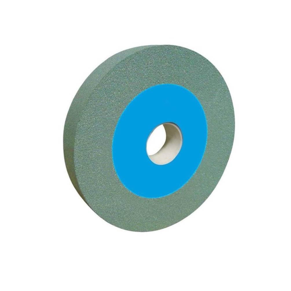 Meule Touret Vitrifiée Verte D. 200 x ép. 25 x Al. 32 mm - Gr 120 Carbure de Silicium - Idéale pour Affûtage Meulage - Diamwood