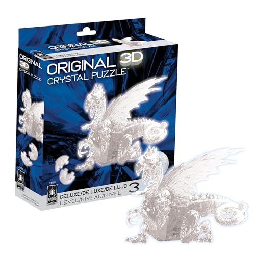 BePuzzled, Dragon Deluxe Original 3D Crystal Puzzle, Perfect for Puzzlers Ages 12 and Up, Challenging to Complete and Beautiful to Display, Collect Them All