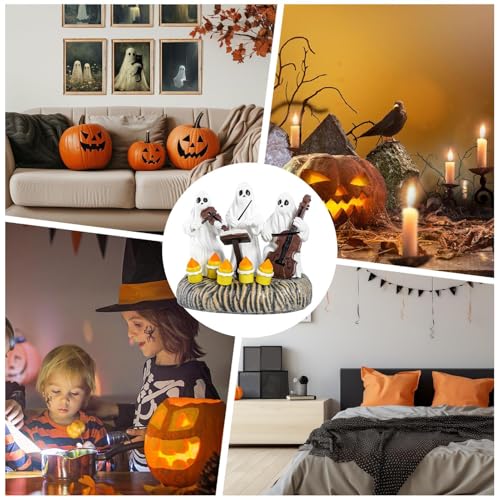 Figurine Fantôme en Résine | Statue Décorative de Table Halloween
