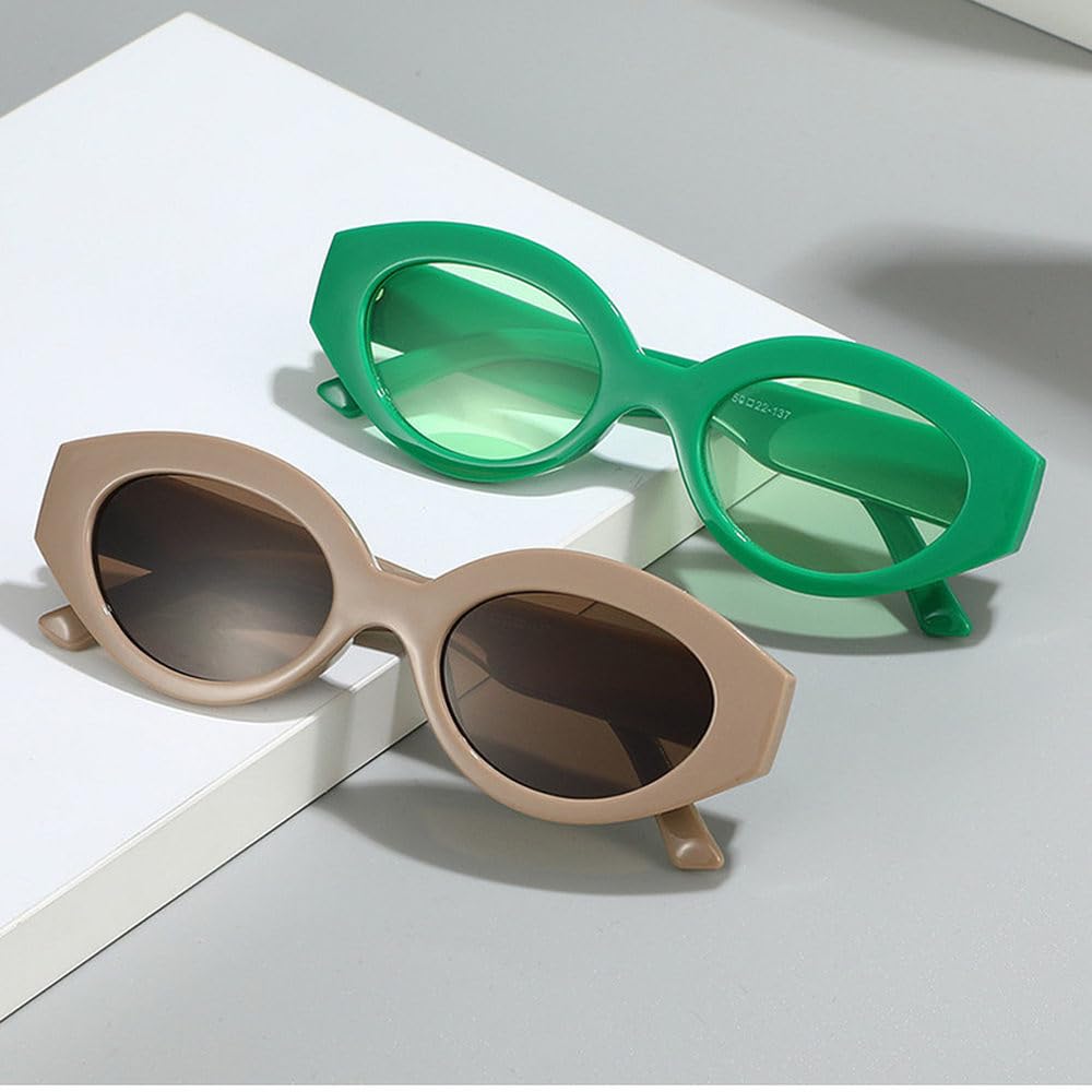 Okulary przeciwsłoneczne Retro Small Cat Eye Polygon, damskie, modne, gradientowe, lustrzane, UV400, męskie, nity, okulary przeciwsłoneczne na zakupy, podróż, plażę, imprezę, kolarstwo