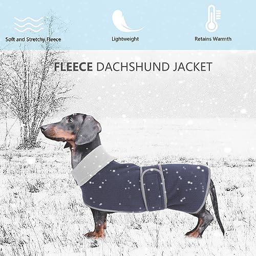 Warm Thermal Quilted Dachshund Coat, Dog Winter Coat with Warm Fleece Lining - Image 2