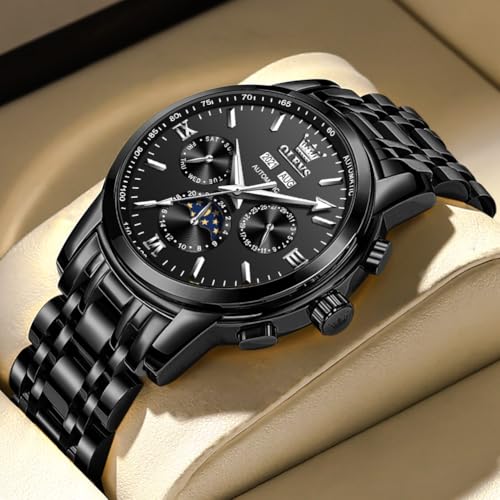 Image of OLEVS Mens Gold Watches Waterproof Stainless Steel Lightweight Watch with Date Classic Luxury Dress Watch for Men Gold White Blue Green Dial