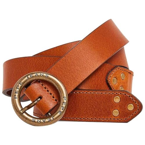 Ceinture Viviane Pepe Jeans accessoire mode femme en cuir marron
