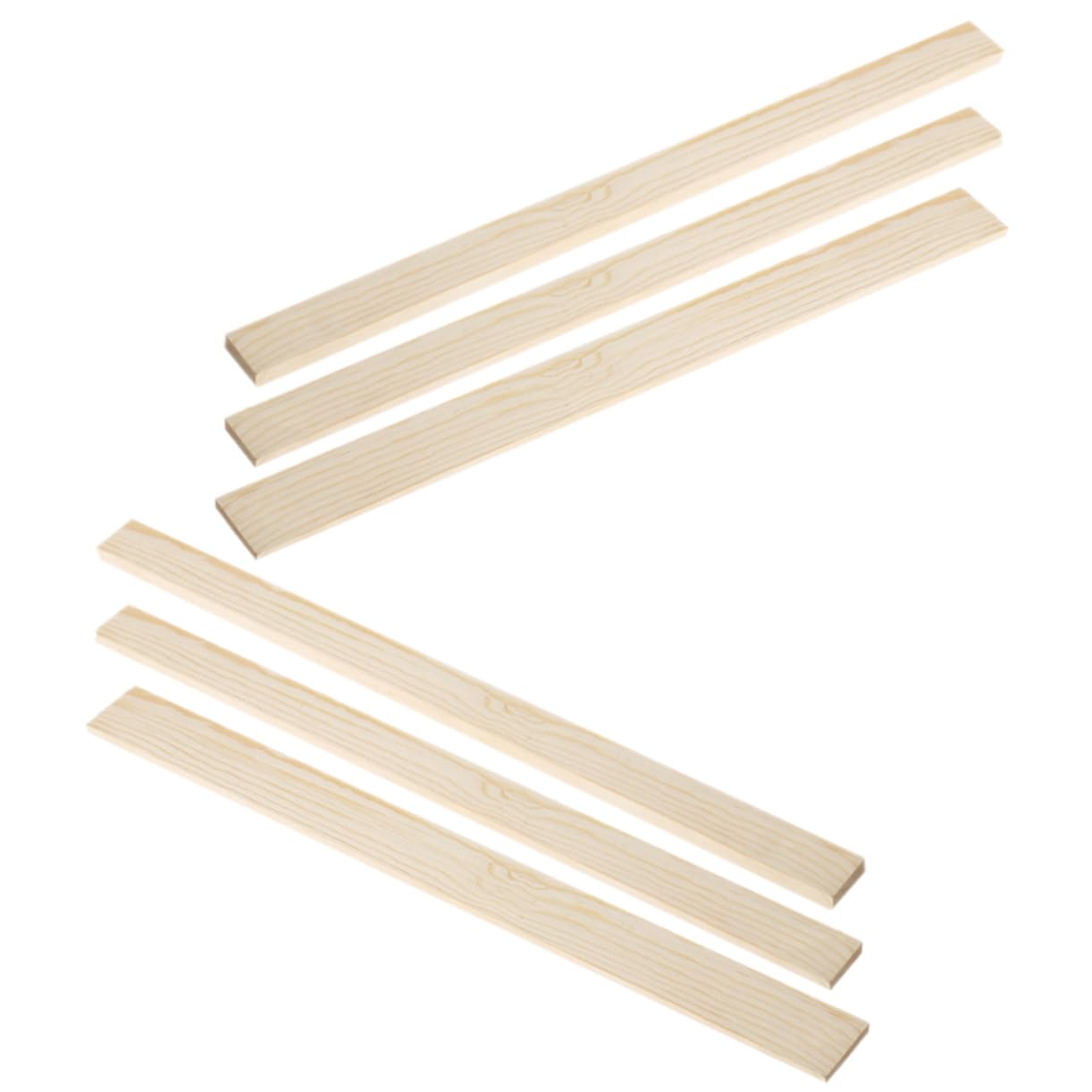 Tofficu 3 Set Strumenti di Ceramica Strumenti per Rotolare L'argilla Mattarello E Tappetino in Argilla Aria Listello Legno Pasta Modellabile Utensili Attrezzi Striscia di Legno 6 Pezzi * 3