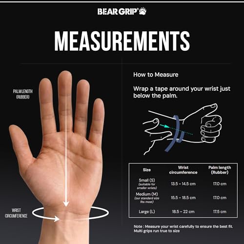 Image of BEAR GRIP Multi Grip Straps /Hooks - Rubber Lifting Straps /Gloves (Small)