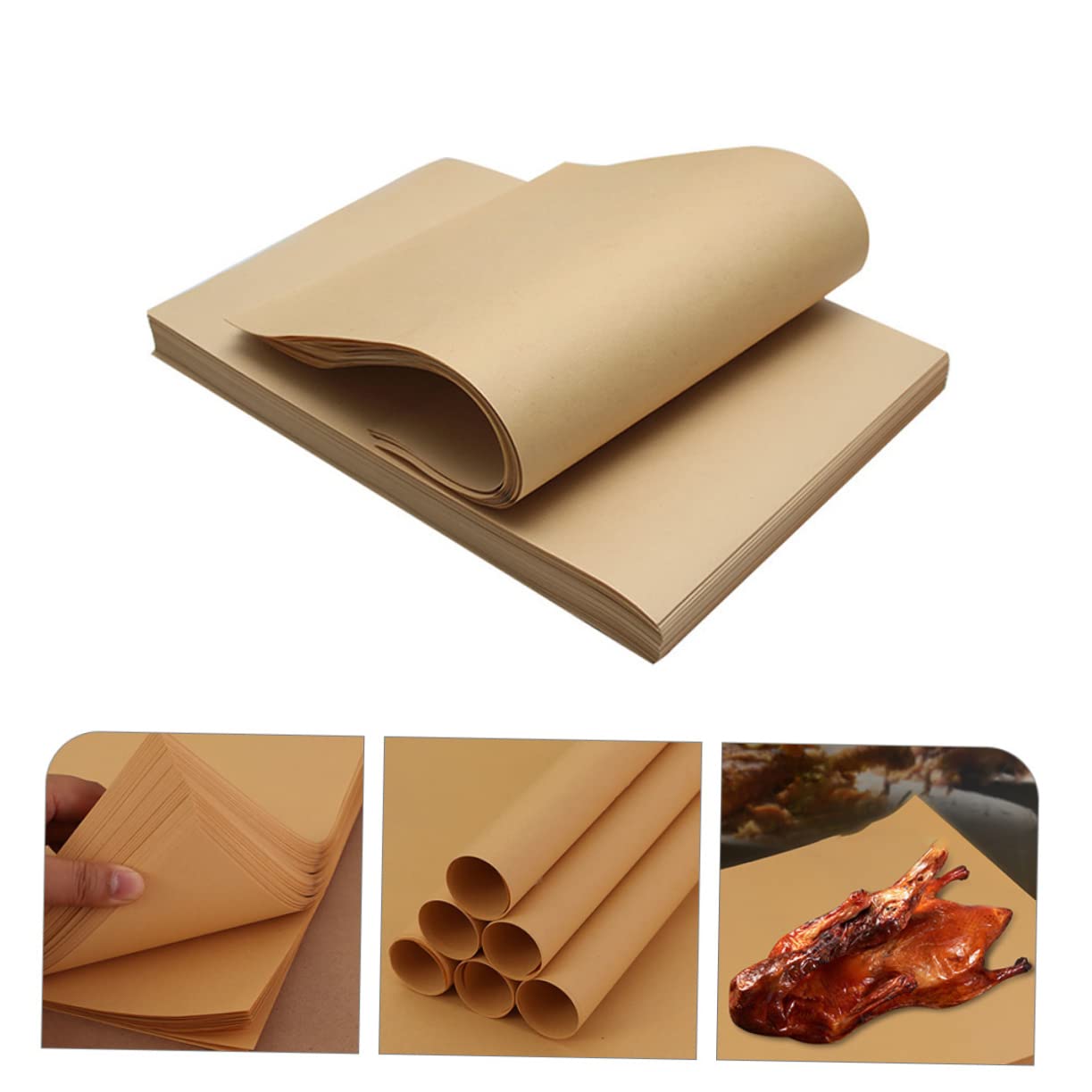 Papel para Envolver Alimentos 300 Hojas Caqui Antigrasa