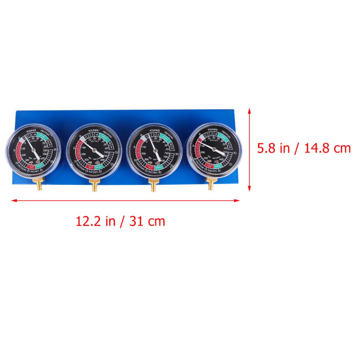 Toddmomy Indicador Materiales de Plástico y Metal de Vacío de Combustible para Motocicleta de 4 Cilindros Adecuado para Superficies de Trabajo