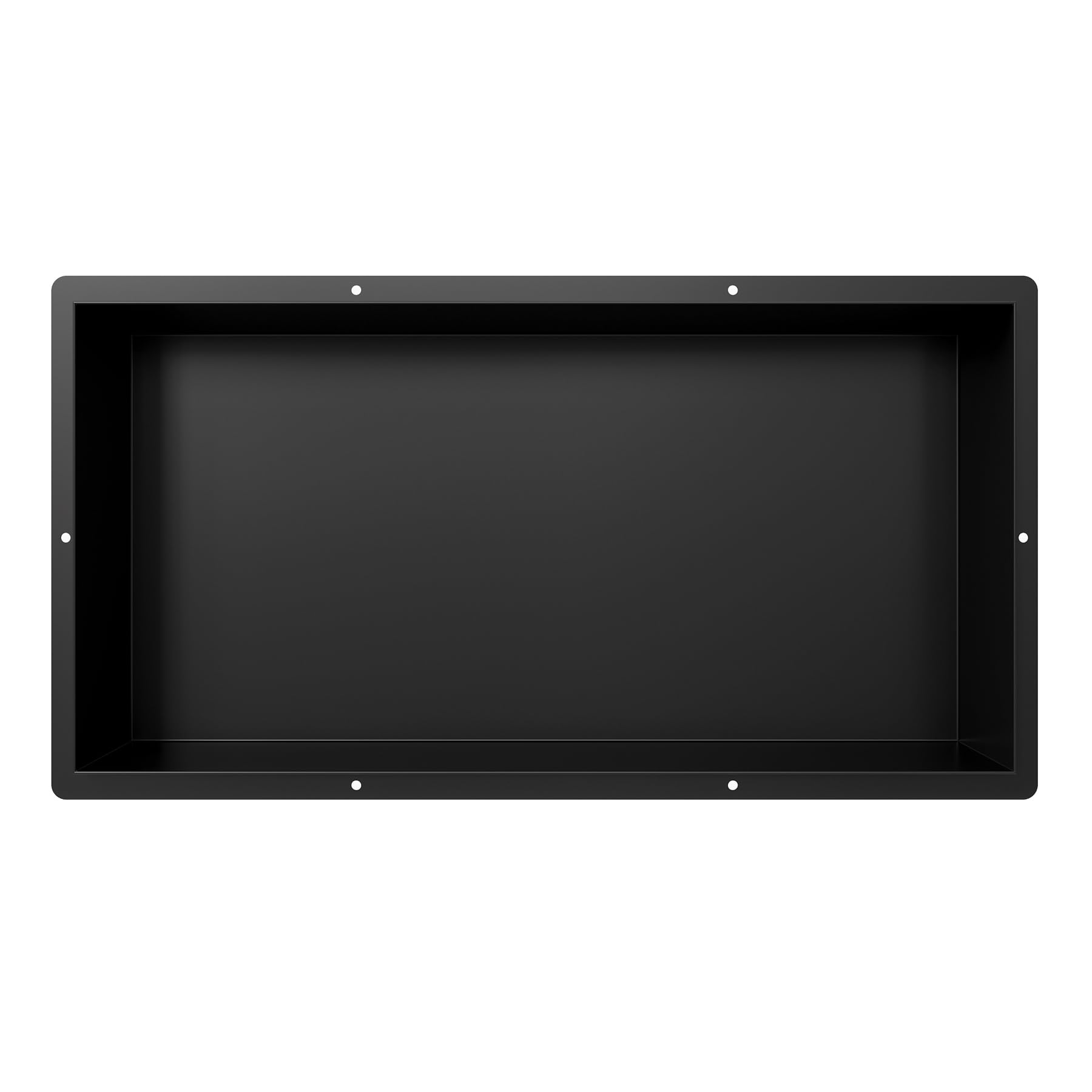 Neodrain Wandnische Dusche Edelstahl Duschnische Randlos Einzelregal Lagerung für Badezimmer 60 x 30 cm, Schwarz