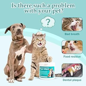   Teeth-Cleaning-Finger-Wipes-for-Dogs-Cats-Reduces-Plaque-Freshens-Breath-Teeth-Care-Wipes-Easy-to-Use-Disposable-Gentle-Cleaning-Gum-Care-Pet-Wipes-No-Rinse-Dog-Finger-Wipes50-Counts