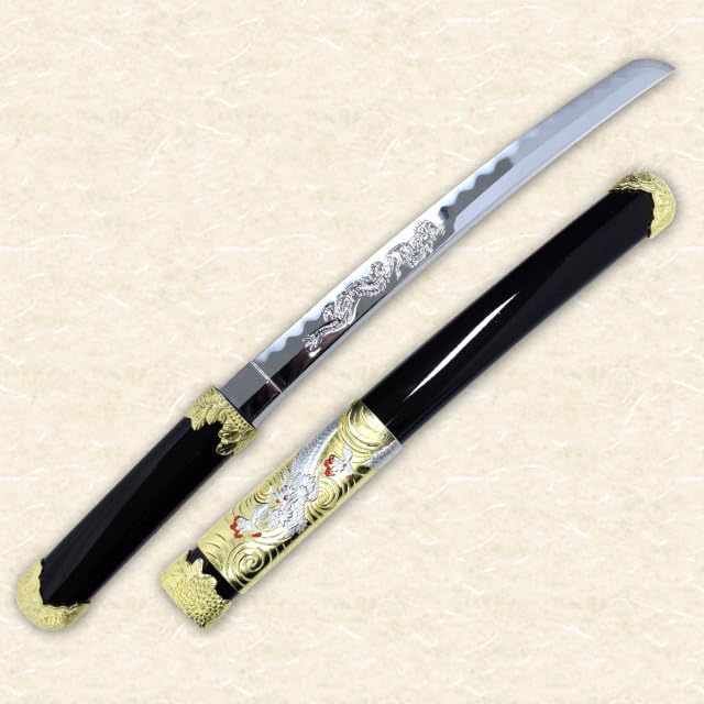 ヤ*ス様 長寿守刀 亀図目貫 栗型 返り角付 金箔貼り鞘 合口拵 袋付 模造刀 Amazon | しのびや 模造刀 龍鶴亀 竜刀身 短刀 (刀・鞘・刀拭