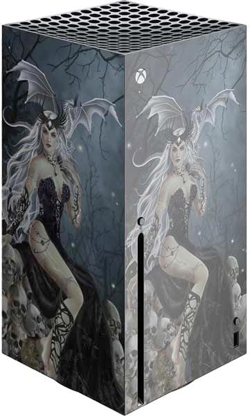 Skinit Decal Gaming Skin Compatible with Xbox Series X Console - Officially Licensed Gothic Queen with Silver Dragon by Nene Thomas Design
