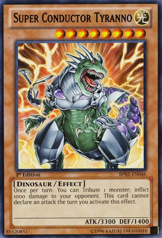 Amazon.com: YU-GI-OH! - Super Conductor Tyranno (BP02-EN046
