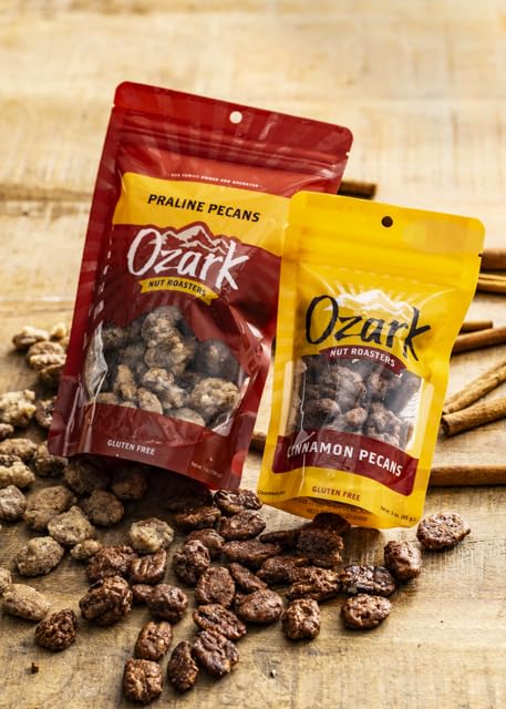 Image of OZARK NUT ROASTERS, Praline Pecans, Sweet & Creamy French-Inspired Gourmet Snacks, World-Class Gourmet Candied Nuts, Resealable Pack (7.0 oz)