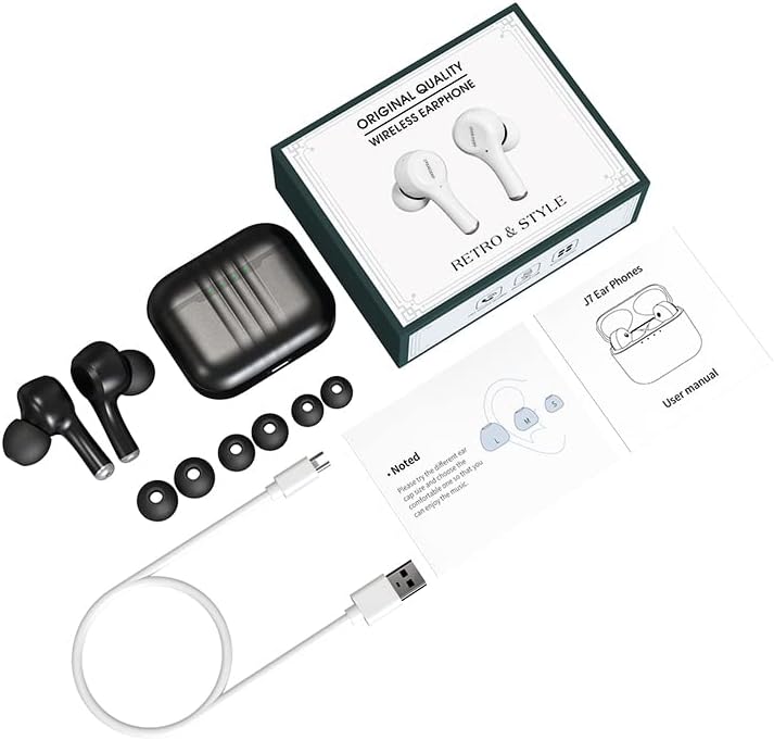 Wireless Earbuds, Amsumeat Bluetooth Earbuds, IPX5 Waterproof Wireless Earphones Touch Control, Bluetooth 5.2 Headphones ANC/ENC,in-Ear Headphones for Working/Travel/Gym/Gaming