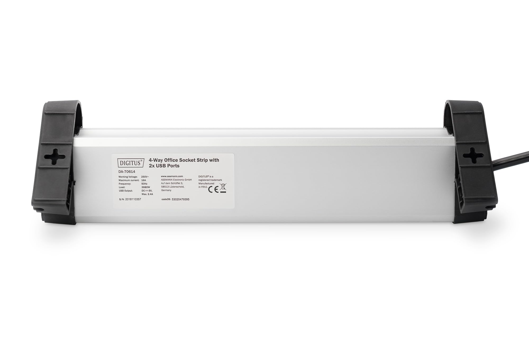 DIGITUS DA-70614 – Steckdosenleiste mit USB – 3 Stück – 2X USB Port (USB-A) – 4X Schutzkontakt Steckdose – Mit Schalter – USB Ladegerät – Für Schreibtisch & Wandmontage | 4x Schutzkontakt-Steckdose – Mit Schalter – Für Schreibtisch und Wandmontage